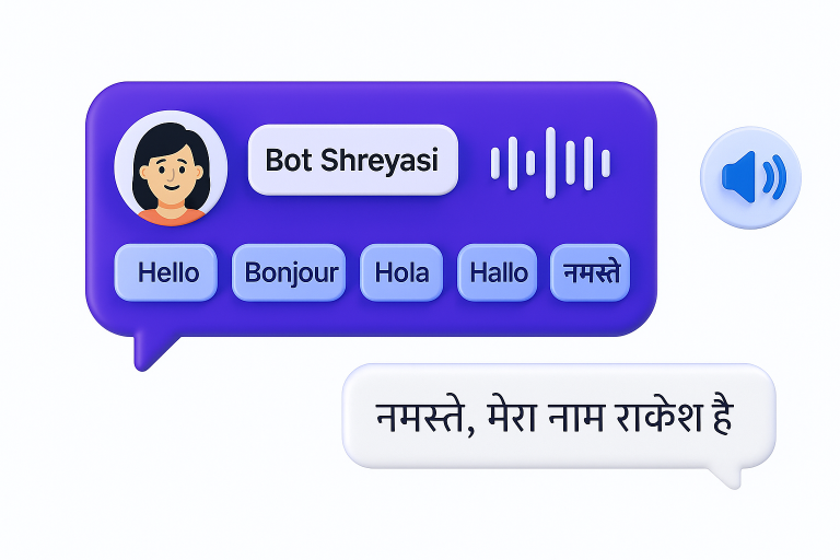 image showing multilingualism of bot shreyasi a conversational AI in recruitment automation