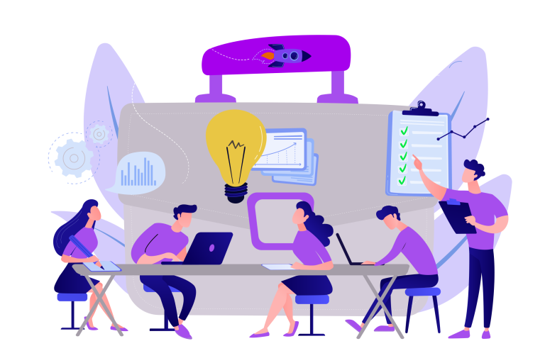 a pictorial representation of virtual recruitment with help of AI