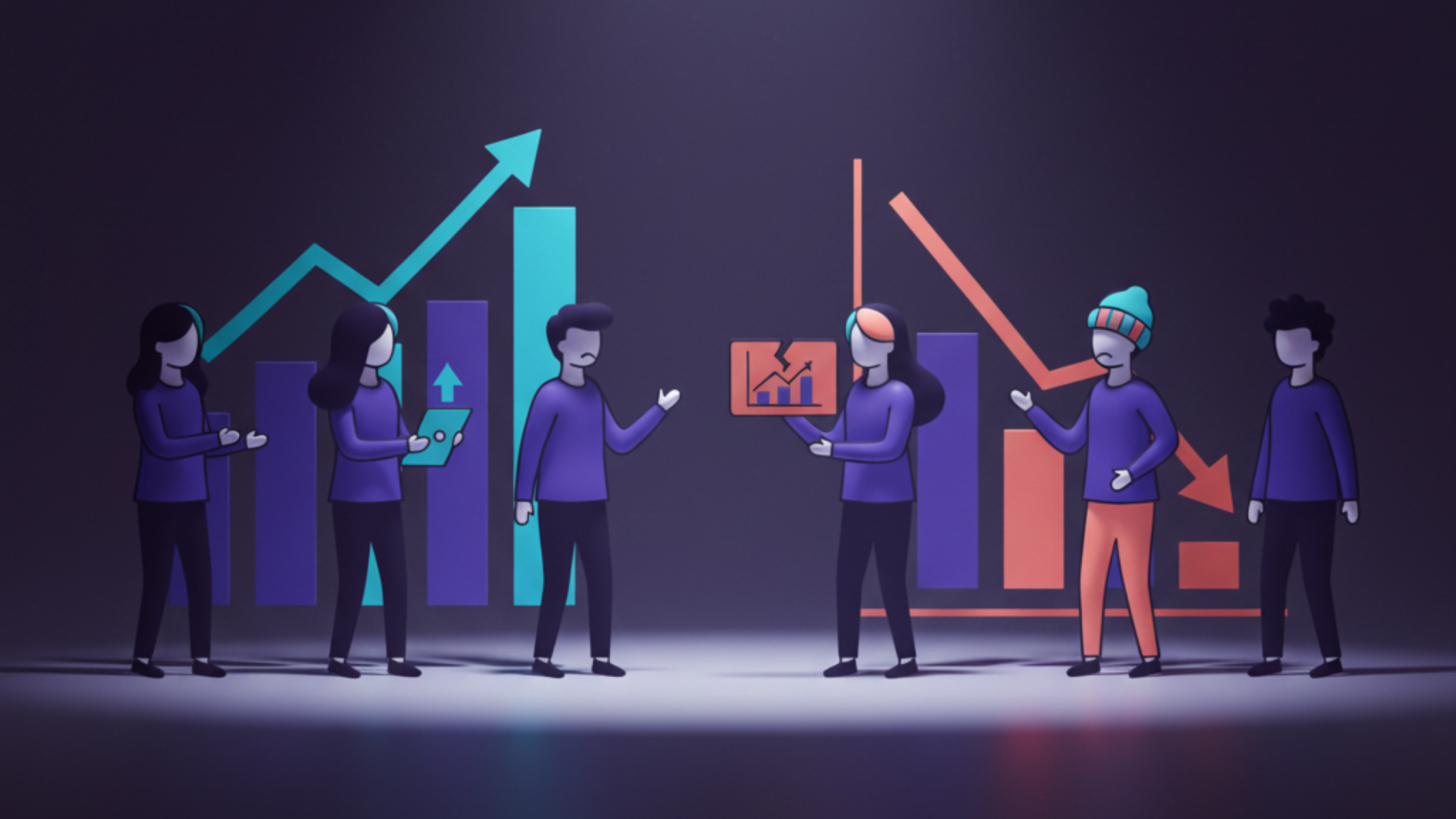 an image illustrating two teams with different ROIs