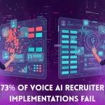 the image is a depiction and illustration of AI voice recruiters implementation