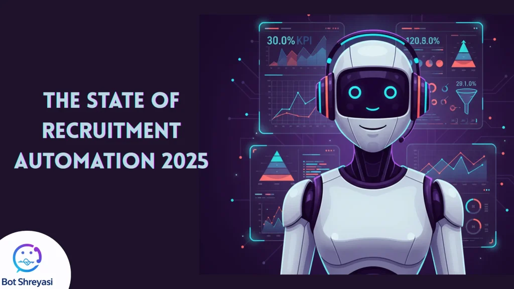 the picture is a vector illustration of a of the featured image for state of recruitment automation
