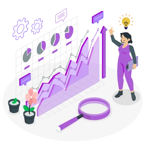 the image depicts a recruiter assessing stats after using virtual AI recruiter